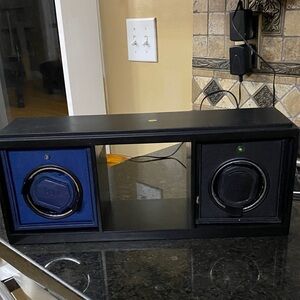 WOLF Black and Blue Watch Winder
